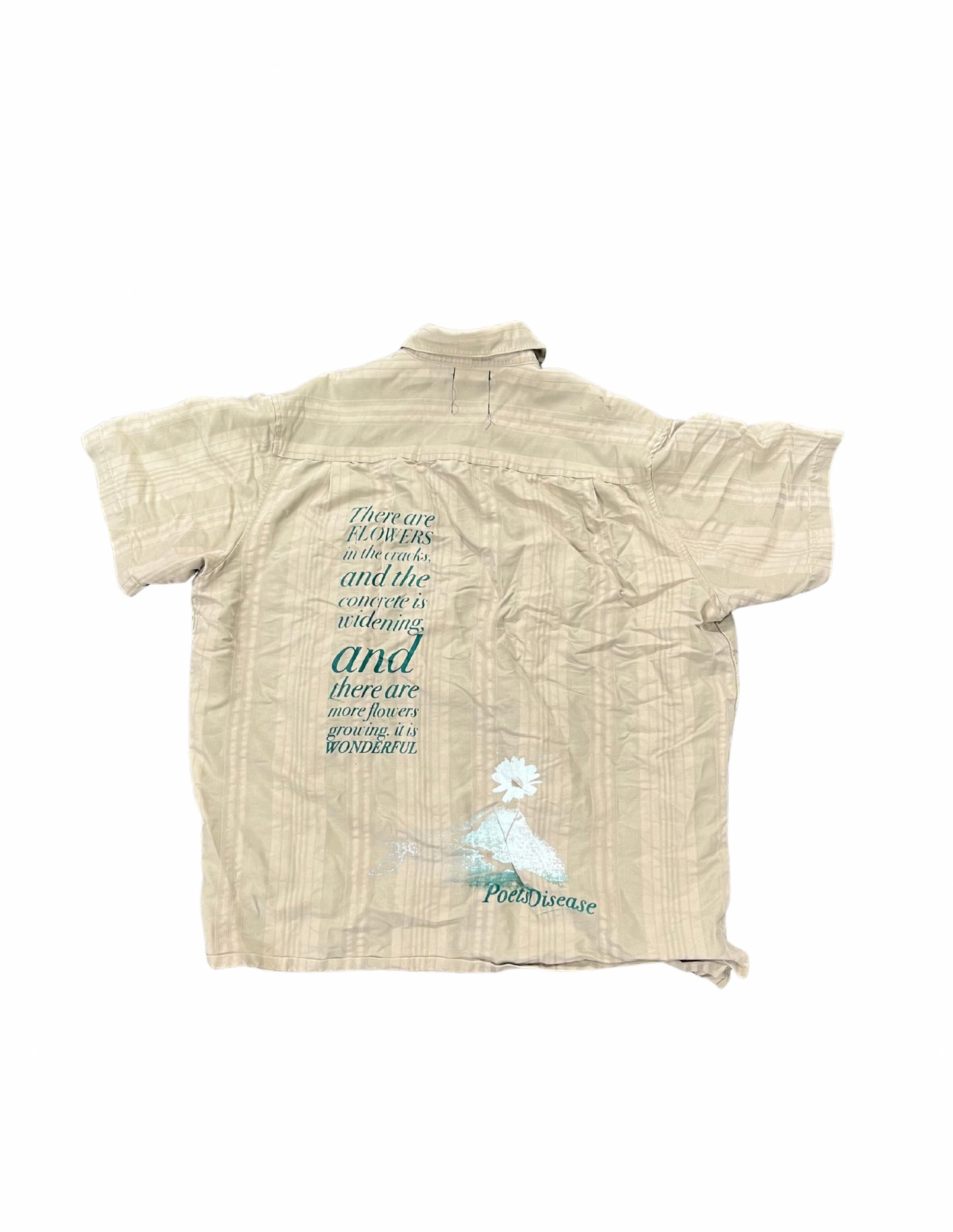 Flowers in the Cracks Collared Short Sleeve