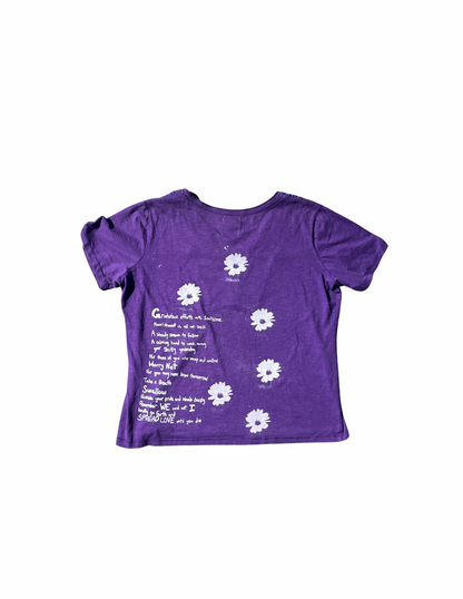 Dark Purple Flowers in the cracks.